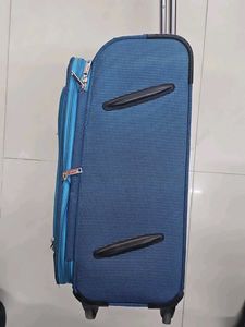 Blue Rolling Carry-On Suitcase