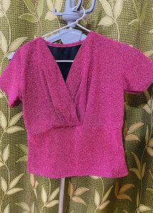 Sparkly V-Neck Wrap Dress