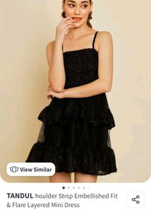 Sparkly Black Party Dress/Myntra