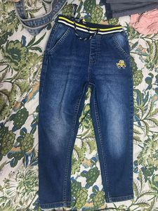 baby hug cute car detail jeans for unisex’s