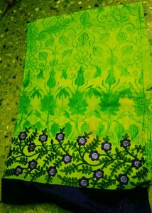 Vibrant Embroidered Saree