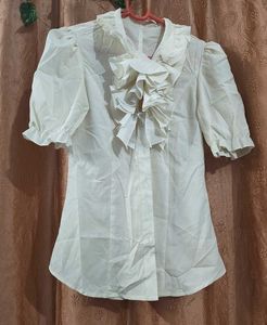 White Peter Pan Collar Blouse