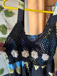 Chic Floral Crochet Dress