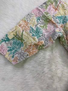 Pastel Floral &amp; Botanical Printed Kurti &amp; salwar
