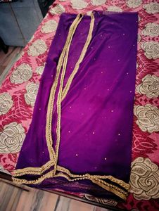 Dupatta with Golden Sparkles Moti Lace