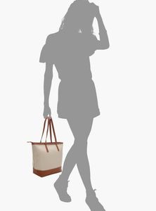 Max Beige &amp; Brown Colourblocked Tote Bag