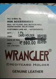Wrangler leather wallet new with tag