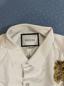 white tiger printed shirt