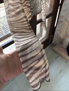 SALE DROP BERSHKA zebra printed sheer shirt