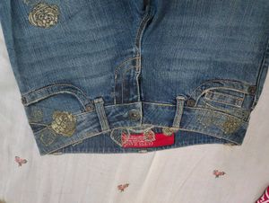 y2k inspired golden touch jeans