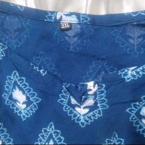 Blue Printed Kaftan top