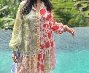 Bohemian Floral Print Maxi Dress
