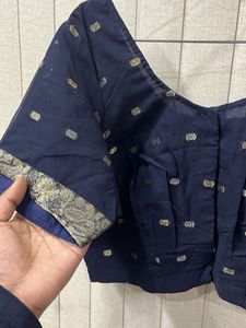 Elegant Navy Blue Blouse