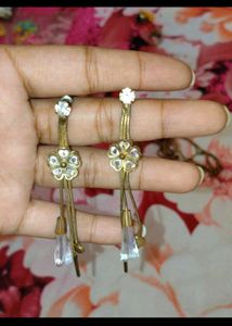 Elegant Dangle Earrings with Crystal Drop
