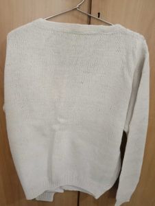 white knitted cardigan for women or girls
