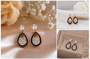 Elegant Teardrop Crystal Earrings