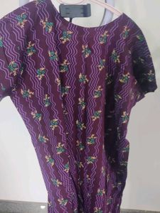 Comfortable Purple Printed Nightdress