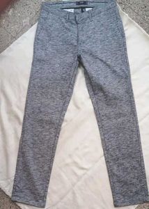 Men's Grey Marled Casual Pants , Memns trousers