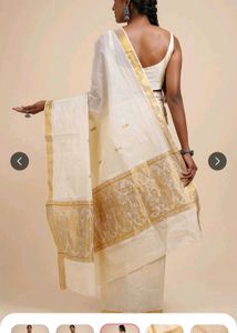 Cotton Kasavu kerala style Saree