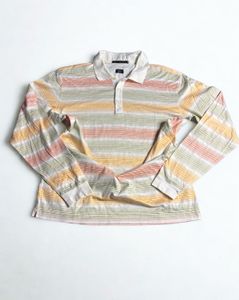 Striped Long Sleeve Polo Shirt