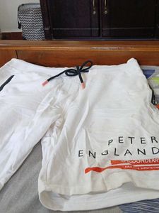Peter England White Shorts