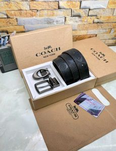 Coach Double Buckle Belts With Box