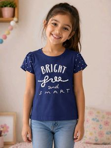 Kids Blue "Bright Free and Smart" T-Shirt