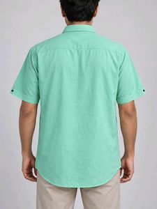 Men's Mint Green Short Sleeve Shirt