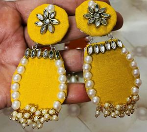 New Hand Made Fabric Earrings Combo Set