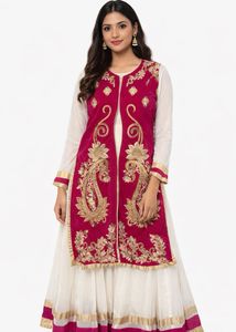 Elegant Embroidered Kurta Set with Jacket