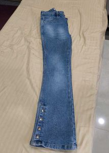 Blue Denim Bootcut Jeans