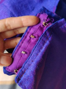 Vibrant Purple Silk Blouse