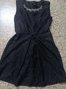 Elegant Black Embellished Dress