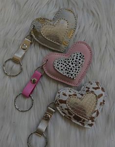 Heart Shaped Keychains - Set of 5