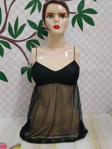 (1439)Black Babydoll Lingerie Top