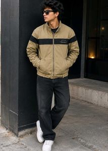 Men's Khaki Bomber Jacket