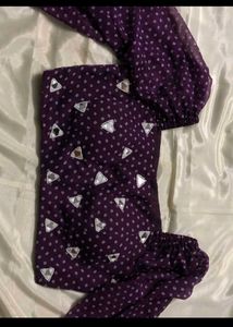 Chic Purple Polka Dot Blouse (designer boutique)