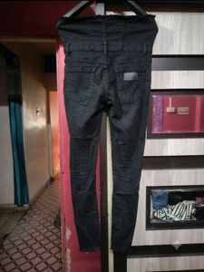 Black High-Waisted Jeans with Cute Embellishments