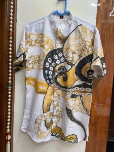 Unique Octopus Print Men's Shirt