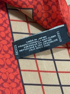 Coach plaid Silk 💯 Scarf