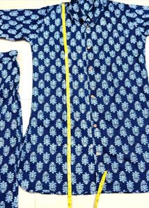 New Navy Blue Printed Co-ord Set