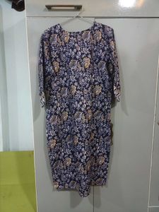 Stylish Blue Printed Kurta Set