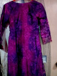 Vibrant Purple Ombre Kurta Set