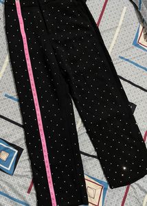 Length-41,,Chic Black Wide-Leg Pants