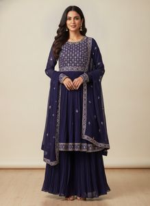 Embroidered Sharara set
