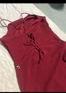 Red Maxi Slip Dress
