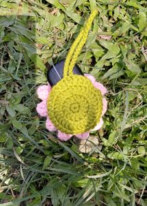 Crochet Lotus Earbuds pouch