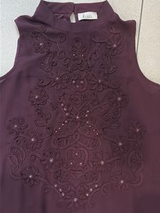 Elegant Embroidered Choker Neck Blouse
