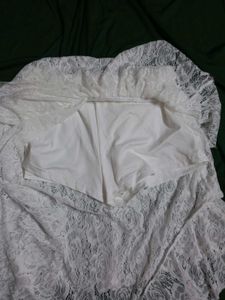 White Lace Layered hi-lo Skirt | Brand New | Half