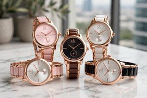 Calvin Klein Pink &amp; Rose Gold Watch